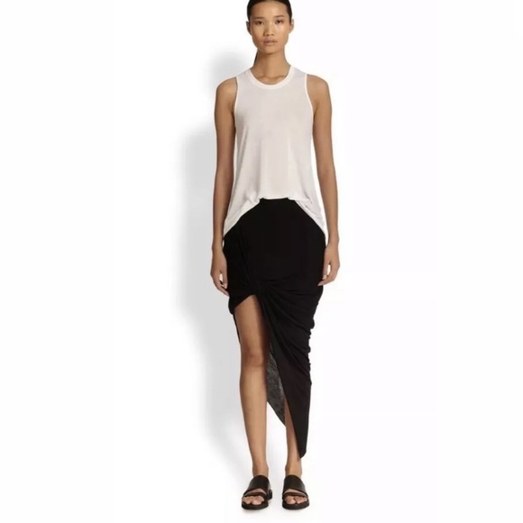 Helmut Lang Dresses & Skirts - Helmut Lang Asymmetrical Black Wrap Skirt
